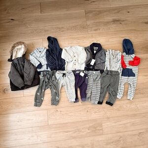 BOYS CUTE AND TRENDY FALL/WINTER CLOTHING BUNDLE SIZE 18-24 MONTHS/2T